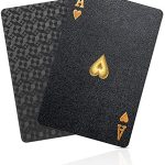 BIERDORF Schwarzer Diamant Kunststoff Pokerkarten Plastik wasserdichte Spielkarten- 1 Deck von Spielkarten Plastik-  